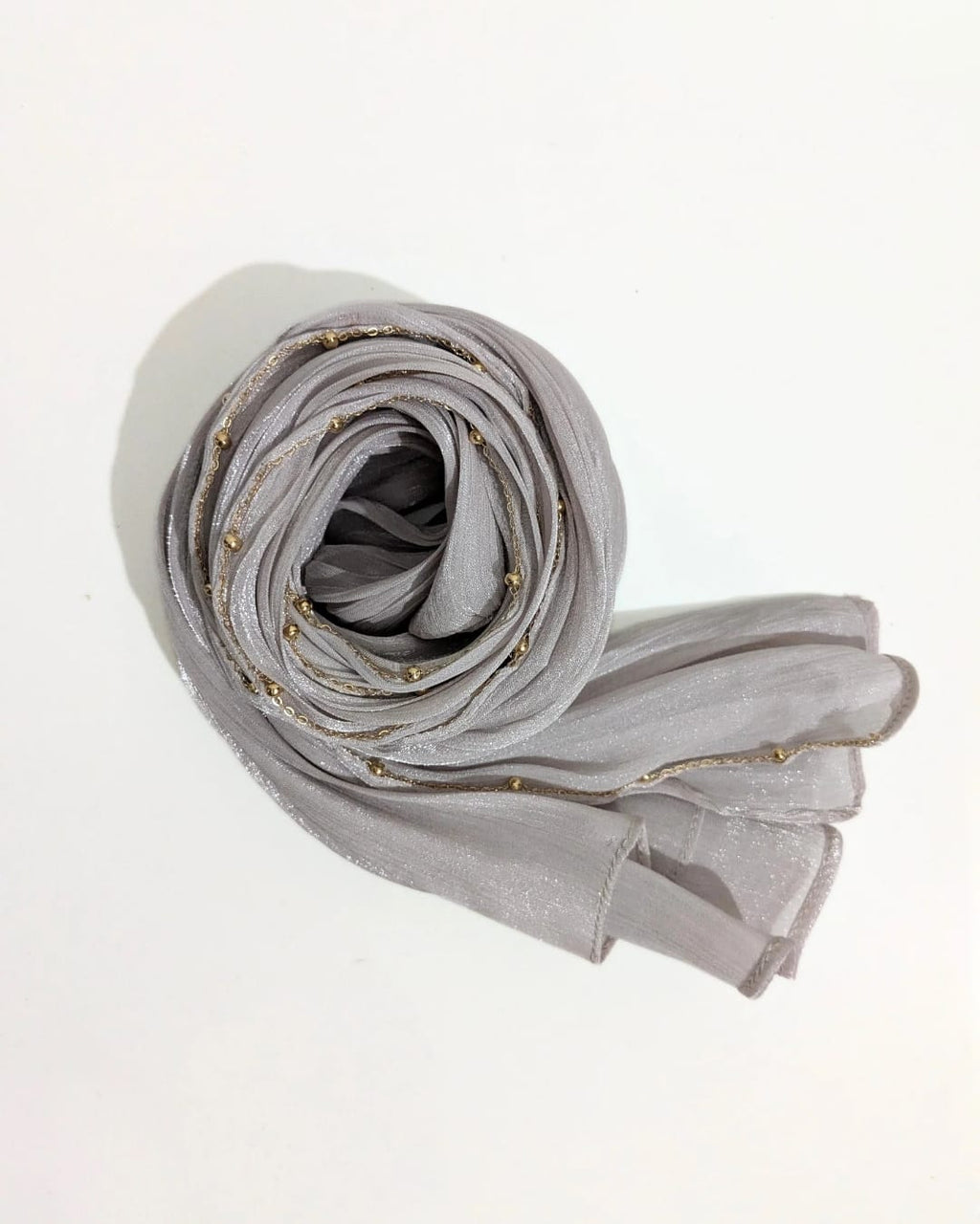 beads shimmer organza hijab