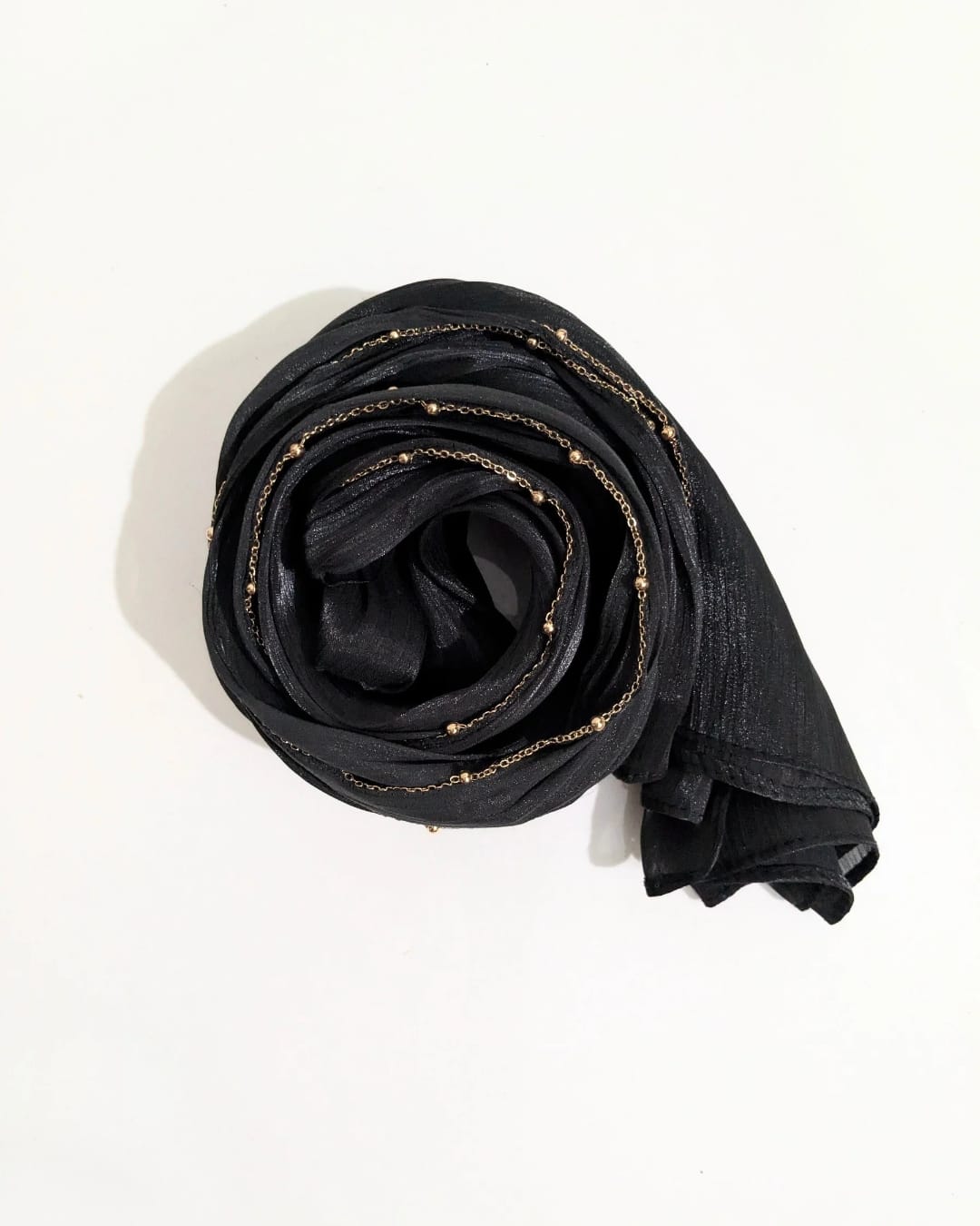 beads shimmer organza hijab