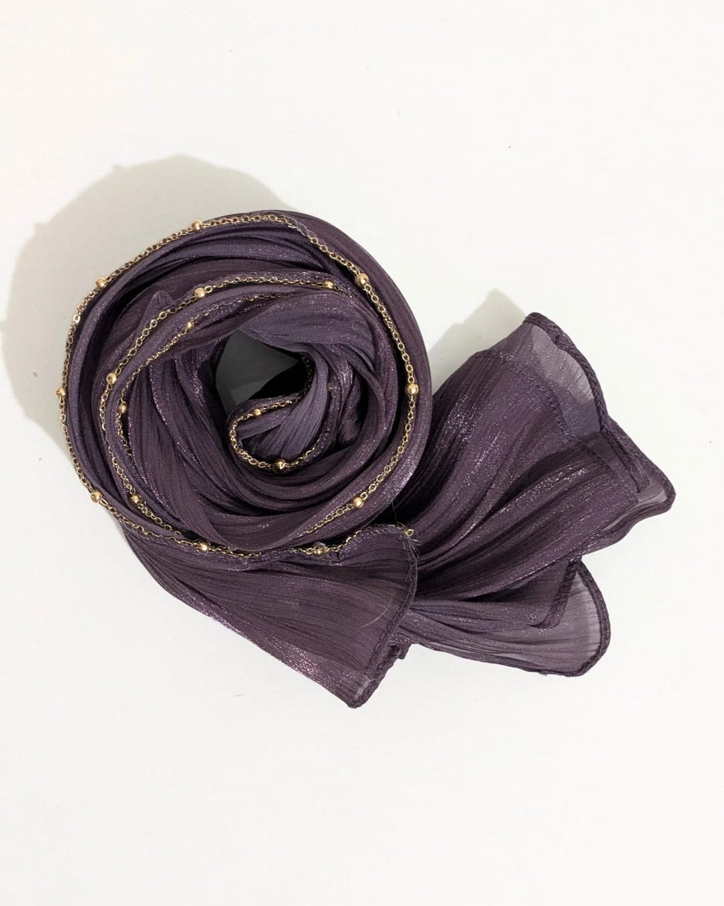 beads shimmer organza hijab