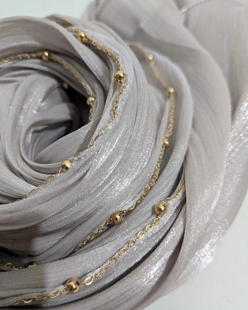 beads shimmer organza hijab