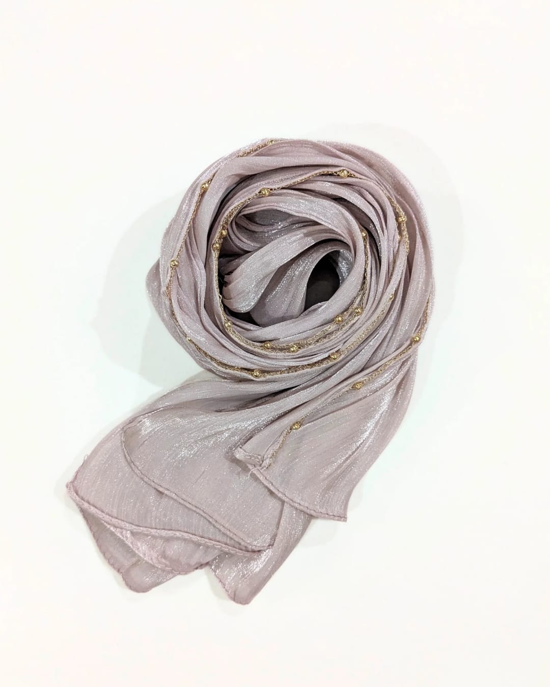 beads shimmer organza hijab