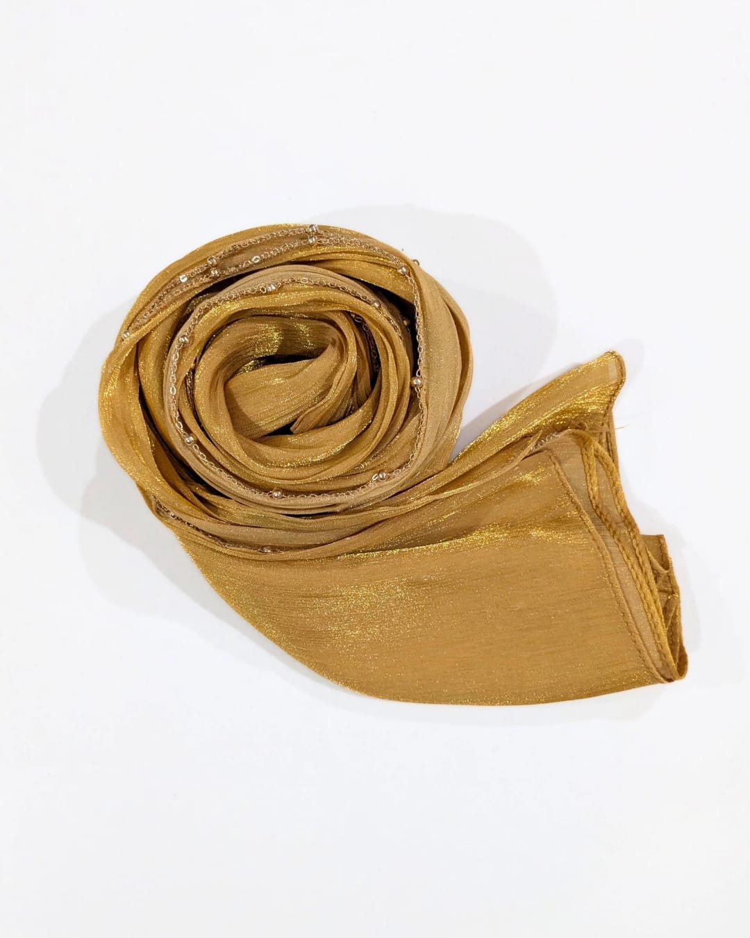 beads shimmer organza hijab