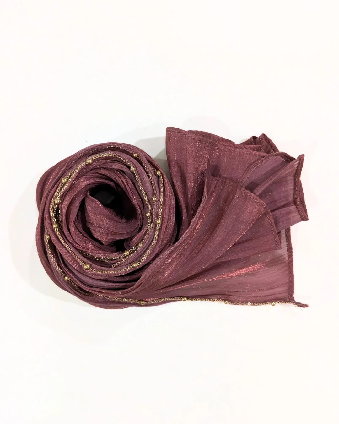 beads shimmer organza hijab