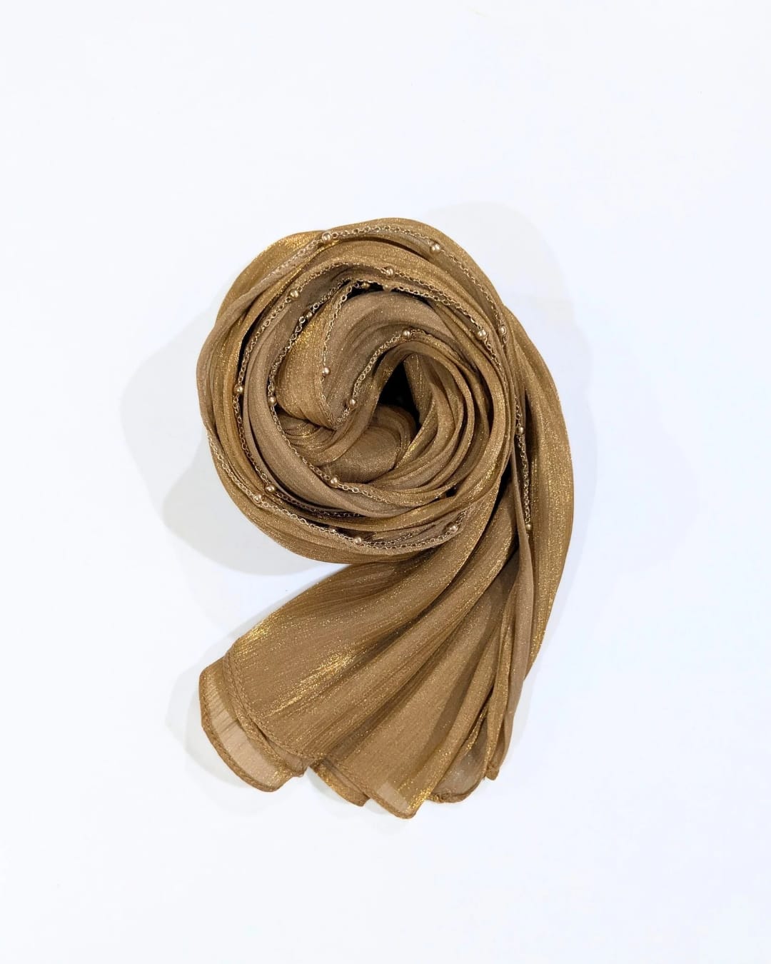beads shimmer organza hijab